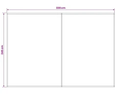 Markizės pakaitinis audinys Juoda 350 x 250 cm Poliesteris