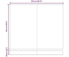 Atsarginis markizės audinys, skirtas 2,5x2 m Bordo raudona