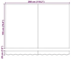 Atsarginis markizės audinys, skirtas 3x2 m Bordo raudona