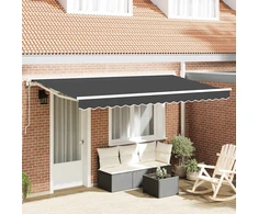 Markizės rėmas Antracito 350 x 200 cm Poliesteris su PU danga