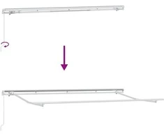 Markizės rėmas Balta 4 x 2 m metalas