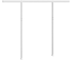 Markizės stulpų rinkinys, baltos spalvos, 300x245cm, geležis