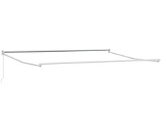 Mechaninis traukiamas markizės rėmas Baltas 4 x 2 m Aliuminis