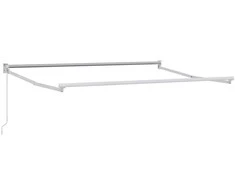 Mechaninis traukiamas markizės rėmas Baltas 2,5 x 2 m Aliuminis