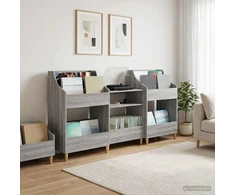 Medijos lentynos rinkinys 3 vnt. Pilka Sonoma 212 x 46 x 112 cm