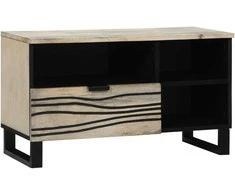 TV vienetai su stalčių Balta 80 x 33 x 46 cm Apdirbta mediena