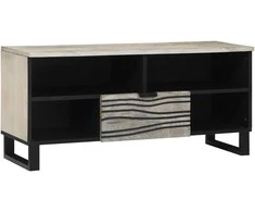 TV vienetai su stalčių Balta 105 x 33 x 46 cm Apdirbta mediena