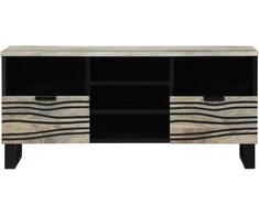 TV vienetai 100 x 33 x 46 cm Balta Apdirbta mediena