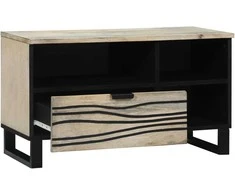 TV vienetai su stalčių Balta 80 x 33 x 46 cm Apdirbta mediena