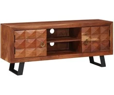 Televizoriaus spintelė su lentyna honey ruda 112 x 30 x 48 cm