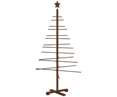Medinė Kalėdų eglutė 150 cm Bambukas ir pušies medienos masyvas