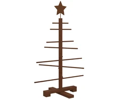 Medinė Kalėdų eglutė 75 cm Bambukas ir pušies medienos masyvas