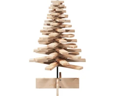 Medinė Kalėdų eglutė, 80 cm, pušies medienos masyvas