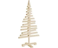 Medinė Kalėdų eglutė, 90 cm, pušies medienos masyvas