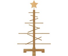 Medinė Kalėdų eglutė Ruda 75 cm Bambukas