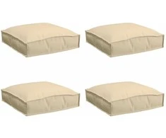 Pagalvėlė 4 pcs Smėlio 40 x 40 x 8 cm Oksfordo audinys