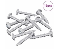 Mediniai varžtai 12 pcs Sidabro M4 x 25 mm Plienas