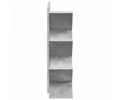 Medinis 4-juos aukštų knygų stovas 30 x 18 x 60 cm Betono pilka