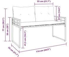 Medinis sluoksnio suolelis 114 x 55 x 77 cm Turkio Stačiakampio