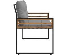 Medinis sluoksnio suolelis 114 x 55 x 77 cm Šviesiai pilka
