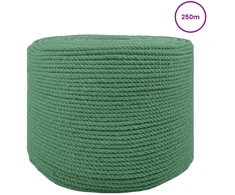 Medvilniniai siūlai 4 mm 250 m Žalia 100% Medvilnė