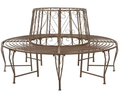 Medžio suolelis 8-Vietų skaičius Ø 160 x 89 cm Plienas