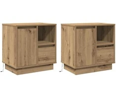 Šalia lovos spintelė 2 pcs Amatininkų ąžuolas 50 x 34,5 x 50 cm