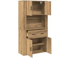 Highboardas artisano ąžuolo 80 x 33 x 150 cm Apdirbta mediena