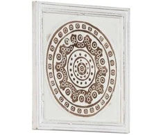 Meno dekoras 2 pcs Ruda ir balta 40 x 40 x 1,5 cm