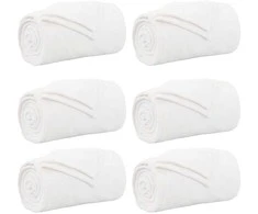 Mesti antklodės 6 pcs Balta 130 x 150 cm Flysas