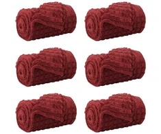 Mesti antklodės 6 pcs Bordo raudona 150 x 130 cm Flysas