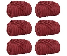 Mesti antklodės 6 pcs Bordo raudona 200 x 150 cm Flysas