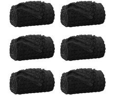Mesti antklodės 6 pcs Juoda 150 x 130 cm Flysas
