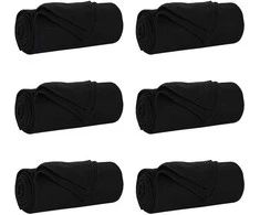 Mesti antklodės 6 pcs Juoda 200 x 150 cm Flysas