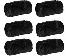 Mesti antklodės 6 pcs Juoda 220 x 240 cm Flysas