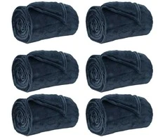 Mesti antklodės 6 pcs Jūrinė mėlyna 150 x 200 cm Flysas