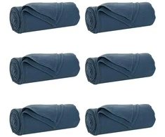 Mesti antklodės 6 pcs Jūrinė mėlyna 200 x 150 cm Flysas