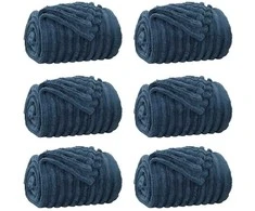 Mesti antklodės 6 pcs Jūrinė mėlyna 240 x 220 cm Flysas