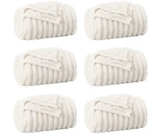 Mesti antklodės 6 pcs Kreminė 200 x 150 cm Flysas