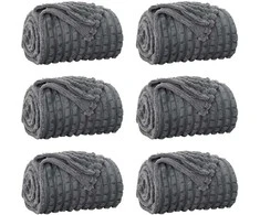 Mesti antklodės 6 pcs Tamsiai pilka 200 x 150 cm Flysas
