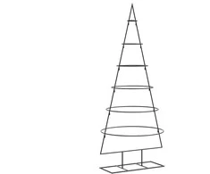 Metalinė Kalėdų eglutė, juodos spalvos, 150 cm