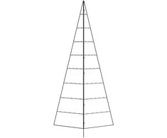 Metalinė Kalėdų eglutė, juodos spalvos, 210cm