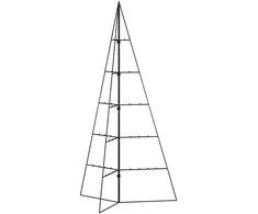 Metalinė Kalėdų eglutė, juodos spalvos, 100 cm