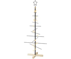 Metalinis Kalėdų medis KUOPIO 120 cm Šilta balta Plienas Juoda
