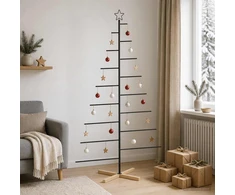Metalinė Kalėdų eglutė su stovu KUOPIO 210 cm Plienas Juoda