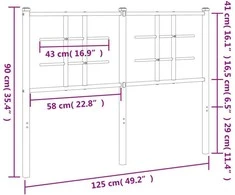 Metalinis galvūgalis, baltos spalvos, 120cm