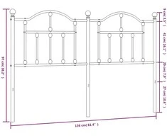 Metalinis galvūgalis, baltos spalvos, 150cm