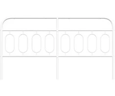 Metalinis galvūgalis, baltos spalvos, 160cm