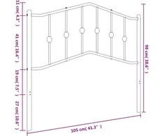 Metalinis galvūgalis, juodos spalvos, 100cm