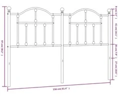 Metalinis galvūgalis, juodos spalvos, 150cm